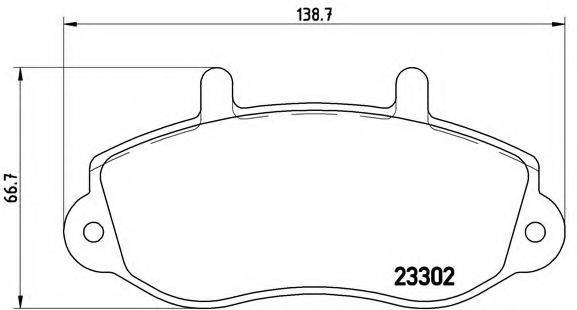 BREMBO P68025 Комплект гальмівних колодок, дискове гальмо