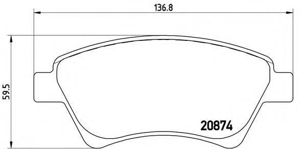 BREMBO P68034 Комплект гальмівних колодок, дискове гальмо