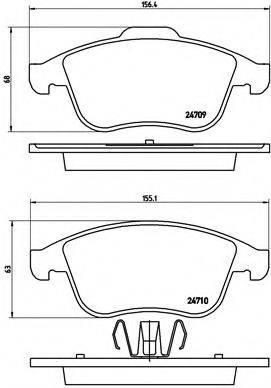 BREMBO P68046 Комплект гальмівних колодок, дискове гальмо