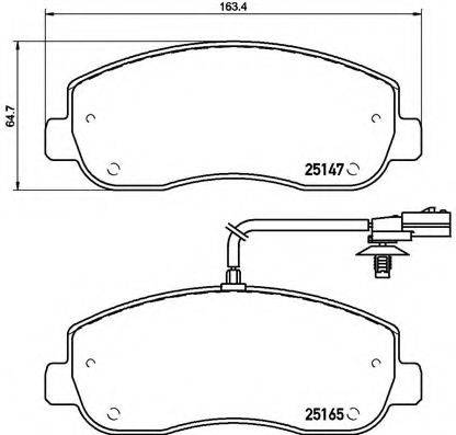 BREMBO P68062 Комплект гальмівних колодок, дискове гальмо