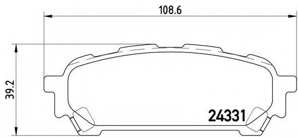 BREMBO P78014 Комплект гальмівних колодок, дискове гальмо