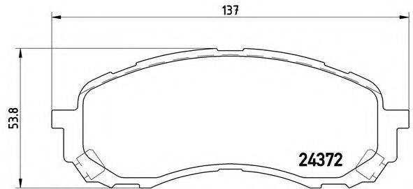 BREMBO P78015 Комплект гальмівних колодок, дискове гальмо