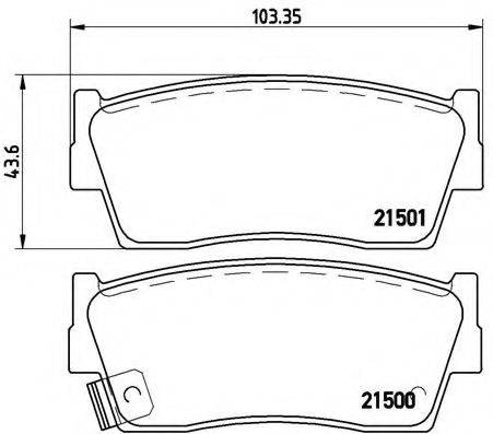 BREMBO P79006 Комплект гальмівних колодок, дискове гальмо