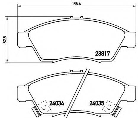 BREMBO P79014 Комплект гальмівних колодок, дискове гальмо