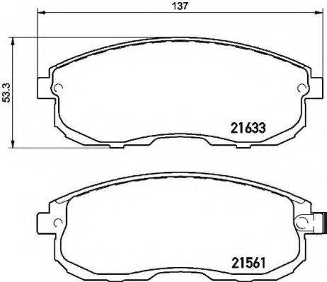 BREMBO P79030 Комплект гальмівних колодок, дискове гальмо