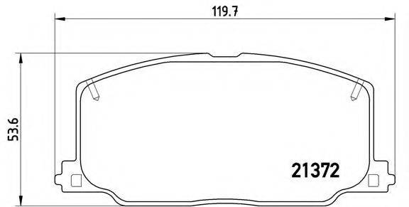 BREMBO P83016 Комплект гальмівних колодок, дискове гальмо