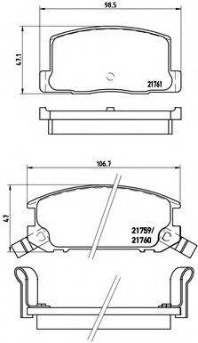 BREMBO P83019 Комплект гальмівних колодок, дискове гальмо