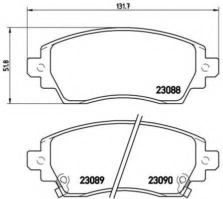 BREMBO P83042 Комплект гальмівних колодок, дискове гальмо