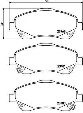 BREMBO P83046 Комплект гальмівних колодок, дискове гальмо