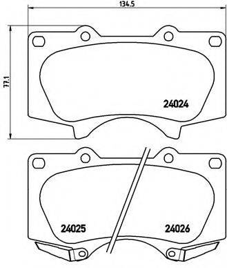 BREMBO P83102 Комплект гальмівних колодок, дискове гальмо