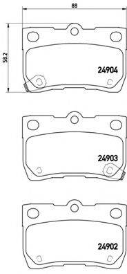 BREMBO P83113 Комплект гальмівних колодок, дискове гальмо