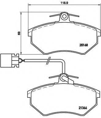 BREMBO P85034 Комплект гальмівних колодок, дискове гальмо