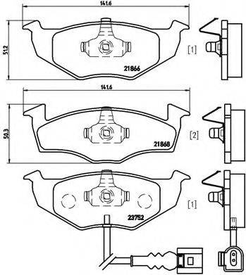 BREMBO P85071 Комплект гальмівних колодок, дискове гальмо