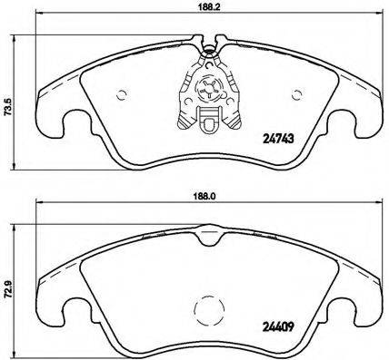 BREMBO P85098 Комплект гальмівних колодок, дискове гальмо