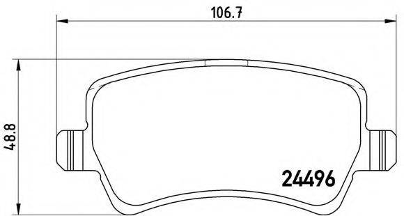 BREMBO P86021 Комплект гальмівних колодок, дискове гальмо