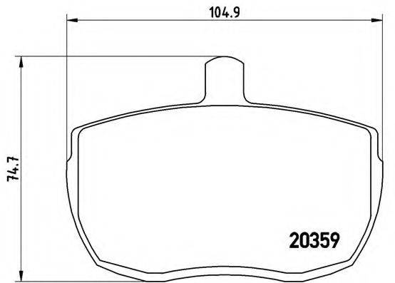 BREMBO PA6001 Комплект гальмівних колодок, дискове гальмо