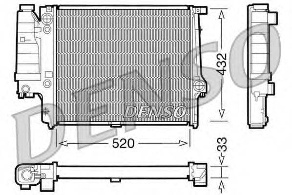 DENSO DRM05060 Радіатор, охолодження двигуна