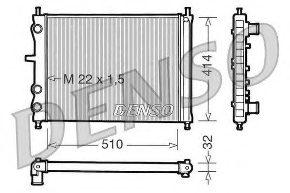 DENSO DRM09024 Радіатор, охолодження двигуна