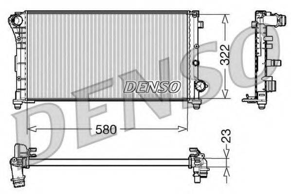 DENSO DRM09085 Радіатор, охолодження двигуна