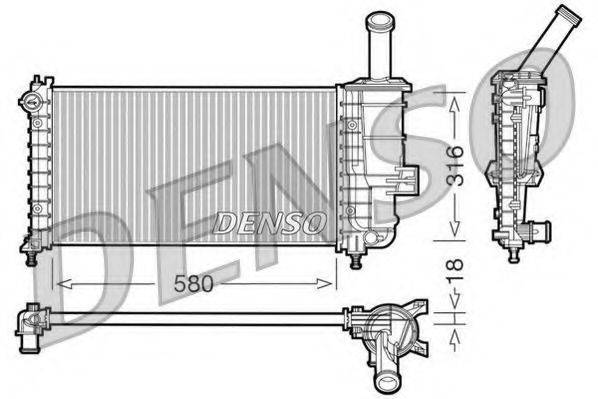 DENSO DRM09100 Радіатор, охолодження двигуна