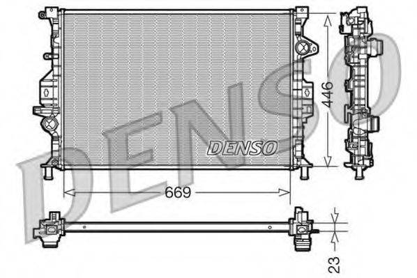 DENSO DRM10077 Радіатор, охолодження двигуна