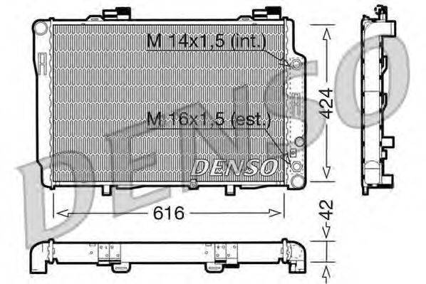 DENSO DRM17073 Радіатор, охолодження двигуна