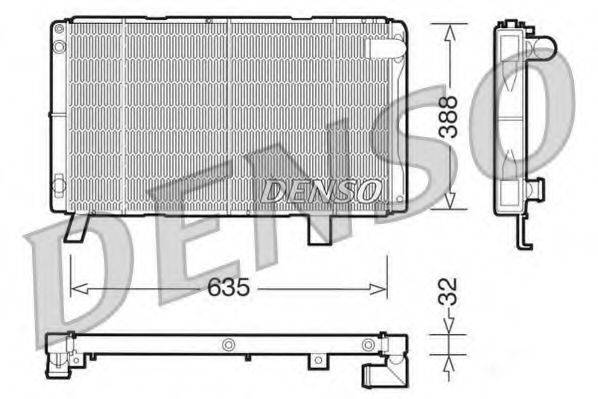 DENSO DRM21072 Радіатор, охолодження двигуна