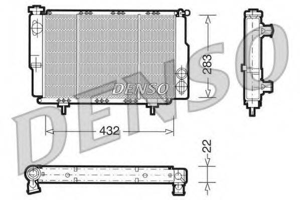 DENSO DRM23061 Радіатор, охолодження двигуна