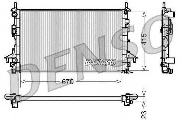 DENSO DRM23083 Радіатор, охолодження двигуна