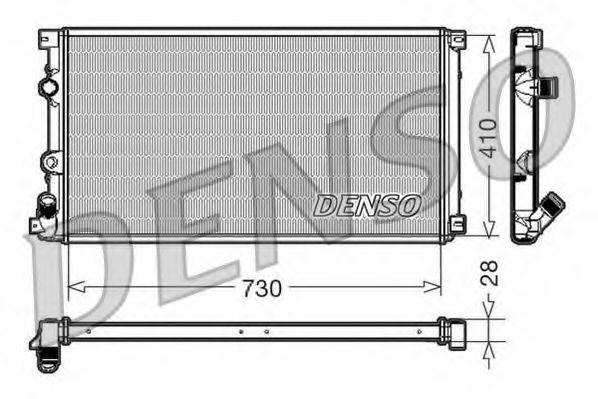 DENSO DRM23090 Радіатор, охолодження двигуна