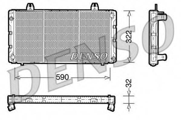 DENSO DRM25002 Радіатор, охолодження двигуна