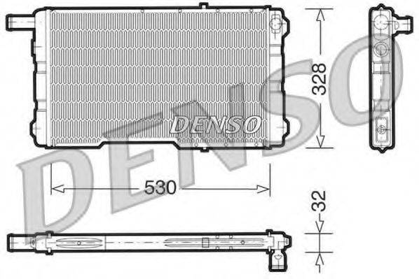 DENSO DRM25009 Радіатор, охолодження двигуна