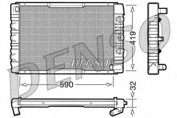 DENSO DRM33034 Радіатор, охолодження двигуна