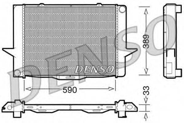 DENSO DRM33040 Радіатор, охолодження двигуна