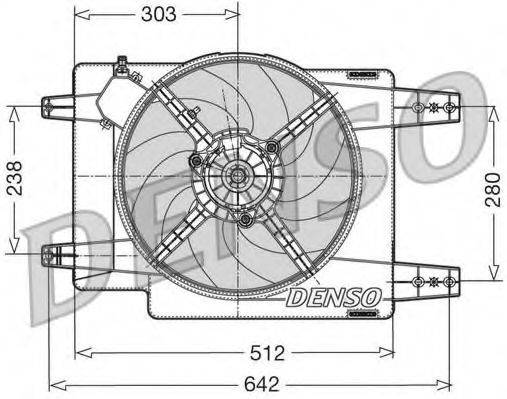 DENSO DER01011 Вентилятор, охолодження двигуна