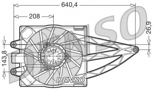 DENSO DER09019 Вентилятор, охолодження двигуна