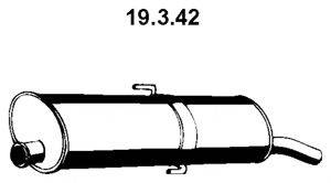 EBERSPACHER 19342 Глушник вихлопних газів кінцевий