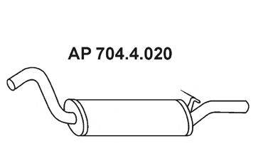 EBERSPACHER 7044020 Глушник вихлопних газів кінцевий