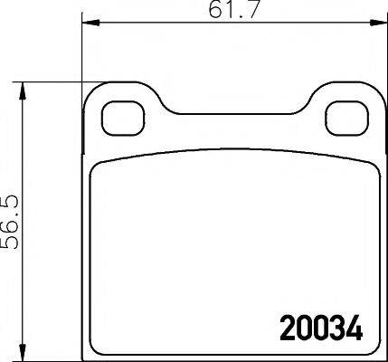 MINTEX MDB1002 Комплект гальмівних колодок, дискове гальмо