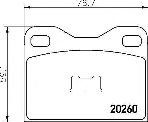 MINTEX MDB1102 Комплект гальмівних колодок, дискове гальмо