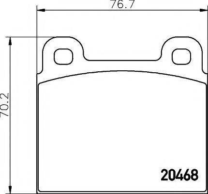 MINTEX MDB1235 Комплект гальмівних колодок, дискове гальмо