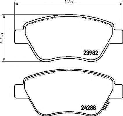 MINTEX MDK0225 Комплект гальм, дисковий гальмівний механізм