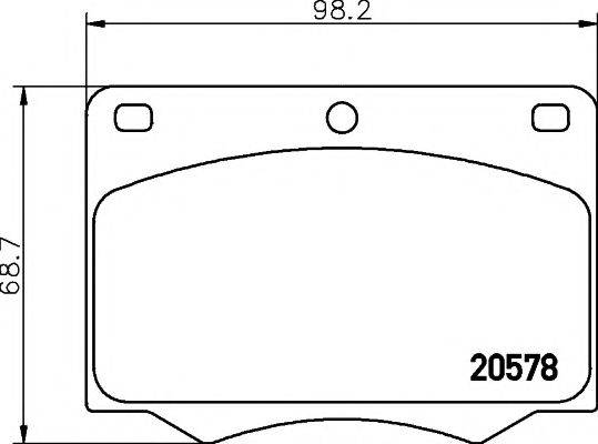 MINTEX MGB642 Комплект гальмівних колодок, дискове гальмо