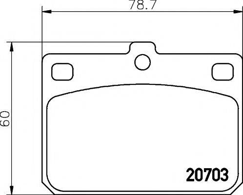 MINTEX MDB1069 Комплект гальмівних колодок, дискове гальмо