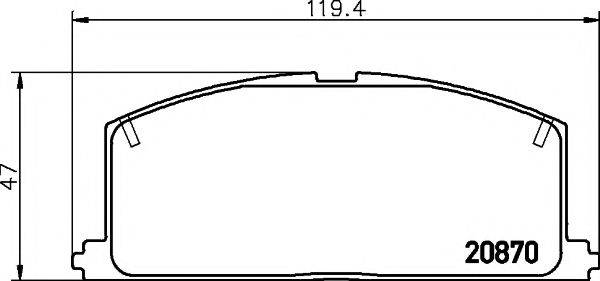 MINTEX MDB1251 Комплект гальмівних колодок, дискове гальмо