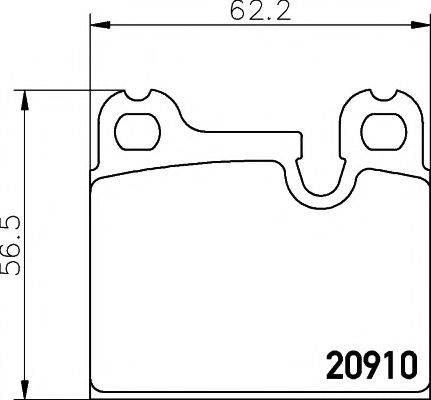 MINTEX MDB2167 Комплект гальмівних колодок, дискове гальмо