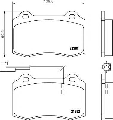 MINTEX MDB1633 Комплект гальмівних колодок, дискове гальмо