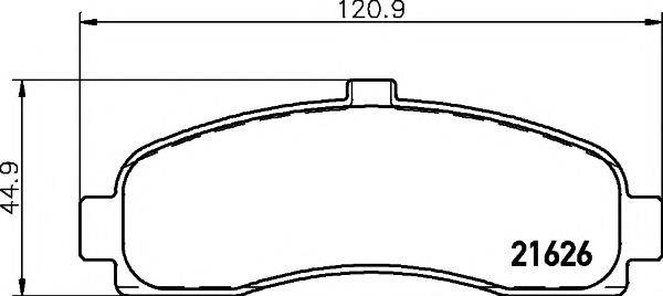 MINTEX MDB1623 Комплект гальмівних колодок, дискове гальмо