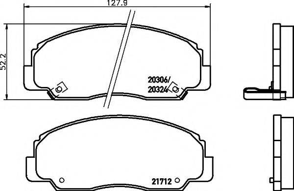 MINTEX MDB2471 Комплект гальмівних колодок, дискове гальмо