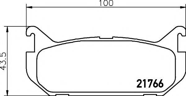 MINTEX MDB1680 Комплект гальмівних колодок, дискове гальмо